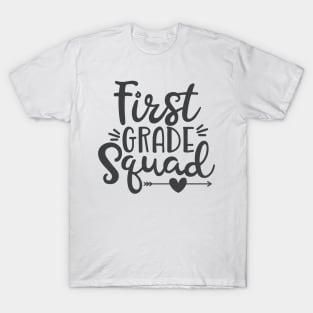 First Grade Squad Funny Kids School Student Back to School T-Shirt
